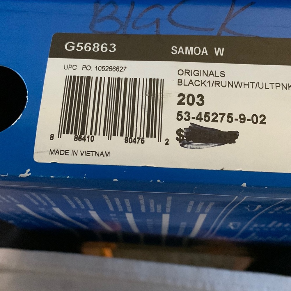 Women’s Adidas Samoa black sneaker